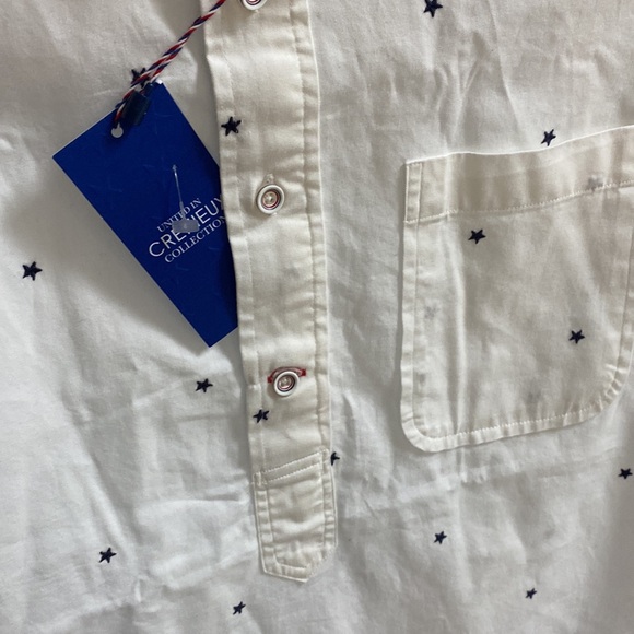 Daniel Cremieux Classics Mens Sz Small White Blue Stars Shirt - Picture 10 of 16